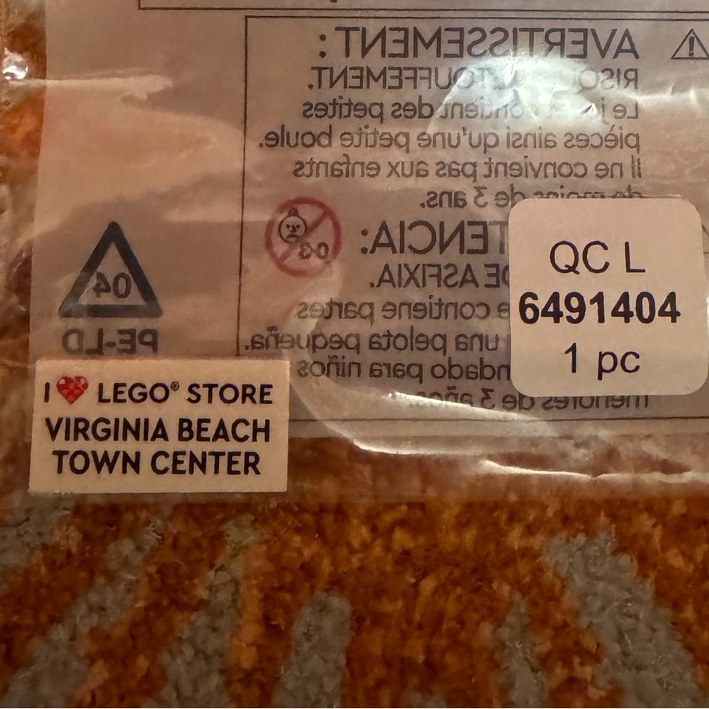 LEGO 6491404 Virginia Beach Town Center LEGO Store Grand Opening Promo Tile